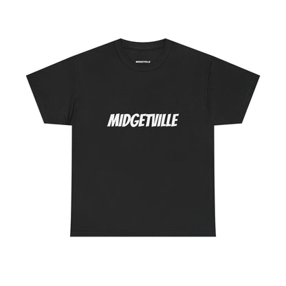 Midgetville Unisex Heavy Cotton Tee - Casual Wear, Unique Graphic Tee, Gift for Friends, Streetwear Style, Everyday Comfort
