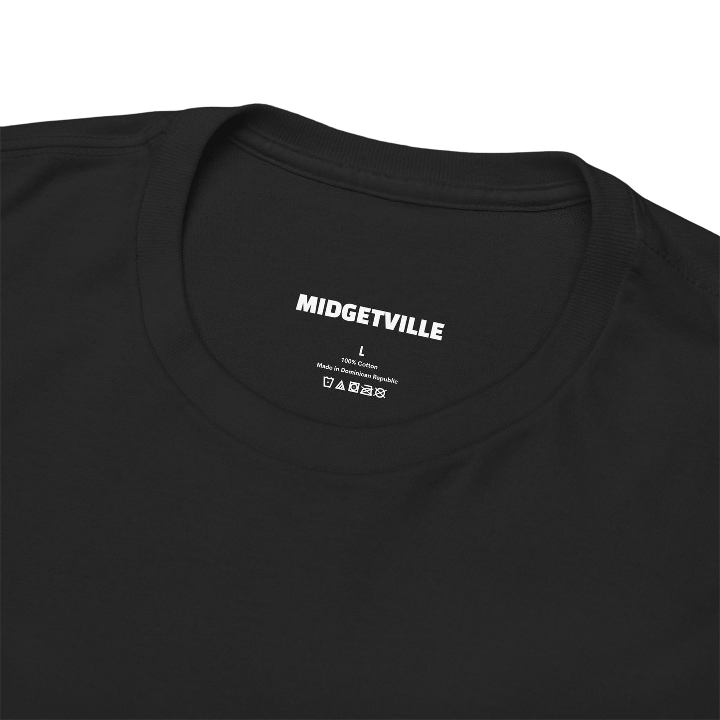 Midgetville Unisex Heavy Cotton Tee - Casual Wear, Unique Graphic Tee, Gift for Friends, Streetwear Style, Everyday Comfort
